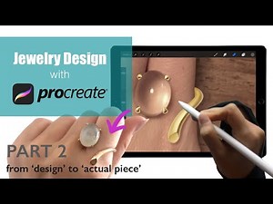 How I draw Jewelry on my iPad & Procreate | Moonstone ring - Part 2