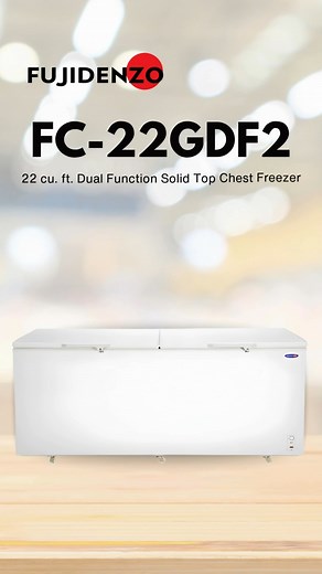 Want to Keep Your Business Ahead This Ber Season? Upgrade your storage with Fujidenzo’s Solid Top Chest Freezer (FC-22GDF2) this Ber month. Its 22 cu. ft. capacity allows you to stock more items efficiently. Dual Function and Energy-Efficient Compressor ensure your products remain fresh while saving energy. A smart investment for smoother operations during busy holiday months. Get yours now for SRP 37,950 only! For more details, visit www.fujidenzo.com. #Fujidenzo #QualityAboveAll | Fujidenzo Ap