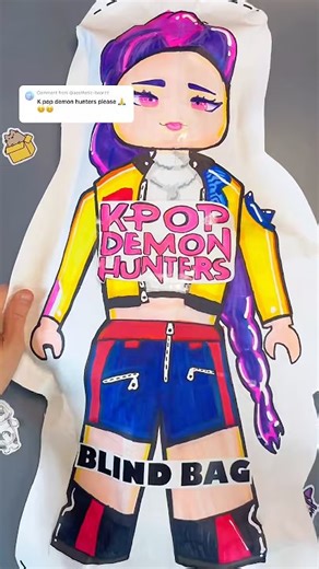 K-pop demon hunters blind bag! #blindbag #squishy #paper #craft #diy #kpop | HiHi Paperdiy