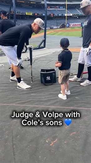 587K views · 15K reactions | Caden and Everett Cole caught up with Judge & Volpe before yesterday’s game  | New York Yankees | Facebook