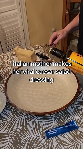 how my italian mother makes her famous caesar salad dressing | caesar dressing