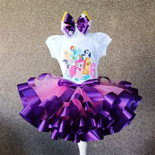 My Little Pony Birthday Tutu Outfit: Rainbow Party Costume - Etsy