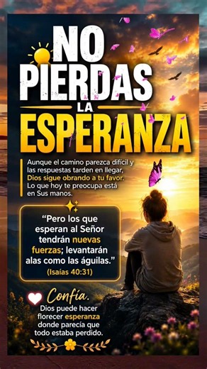 🌤️ NO PIERDAS LA ESPERANZA | Dios está obrando a tu favor | Isaías 40: