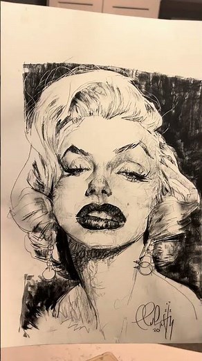 MaRiLYN. A little Monroe Action. #drawingtechniques #drawingtips
