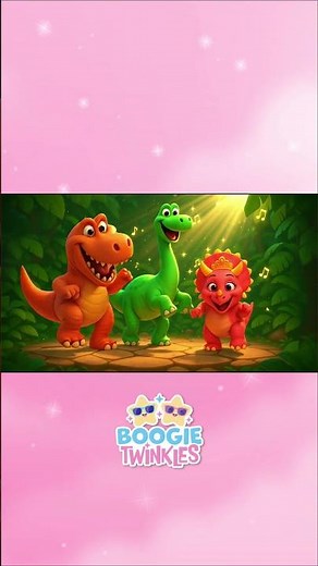 The Dancing Dinosaurs #shorts #kidssongs #nurseryrhymes #boogietwinkles