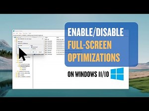 Enable or Disable Full-Screen Optimizations on Windows 11/10 – Quick & Easy!