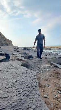 This beach was packed with incredible Jurassic fossils, including Ammonites, Pyrite and Belemnites