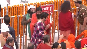 40K views · 425 reactions | #RamMandirPranPratishta : Bageshwar Dham's Dhirendra Shastri, Yog Guru #Ramdev, Swami Chidanand Saraswati arrive at Shri Ram Janmabhoomi Temple. #ShriRam | #AyodhaRamMandir | All India Radio News | Facebook