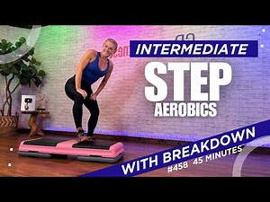 Intermediate Step Aerobics: Easy Basic Breakdown - Stepper Workout #458 125 BPM