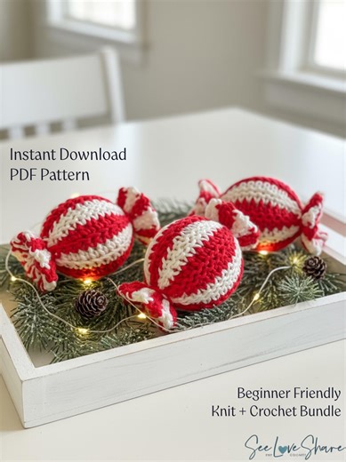 Peppermint Candy Ornament Pattern