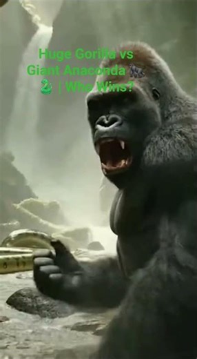 This Fight Will Shock You 😱 Gorilla vs Anaconda #gorilla #shortvideo #viralvideo #funny #shorts