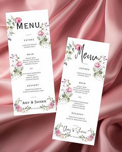 Precious Spring Collection Wedding Menu Template Download Editable Printable Spring Template - Etsy Australia