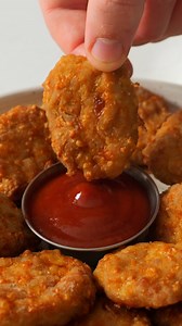 Chicken nuggets in less than 5 steps! Recipe info below or click the link in our bio! 🔗https://12tomatoes.com/parmesan-chicken-nuggets/ INGREDIENTS1 lb. ground chicken 2/3 cup parmesan cheese, grated 1 egg 1 teaspoon garlic powder 1 teaspoon kosher salt 1/2 teaspoon onion powder 1/2 teaspoon paprika 1/2 teaspoon white pepper 1/4 teaspoon cayenne pepper 2 cups flour Olive oil, for brushing on PREPARATION Preheat the oven to 350º F and prepare one parchment-lined sheet tray. Set up your flour on 