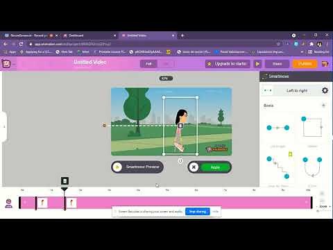 Animaker tutorial of how to make a character move
