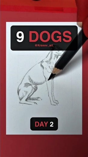 🎨 9 Dogs – Day 2 | Drawing with Colored Pencils #coloredpencil #art #dogart #pencilartist