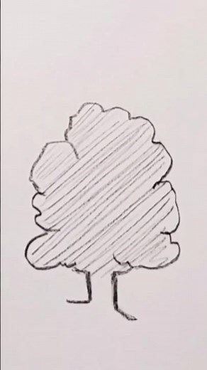 How to draw a maple tree step by step with easy fast way