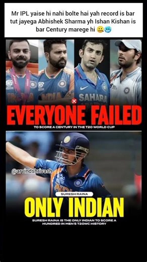 Suresh Raina is the first and only Indian to score a century in Men's T20 World Cup History