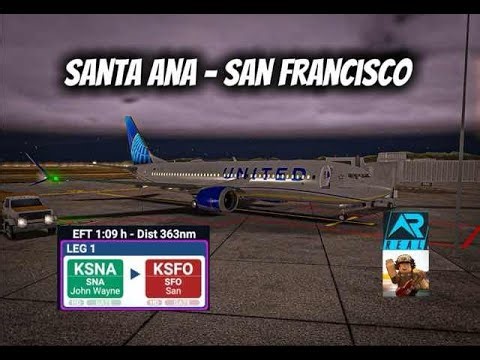 🔴 Live RFS - Santa Ana - San Francisco | United B737max8 | RFS - Real Flight Simulater