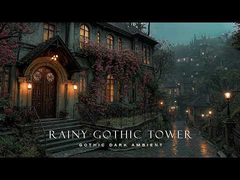 Rainy Evening at a Gothic Tower on the Hill |Dark Academia Piano Ambience for Study, Reading & Sleep