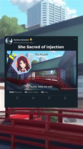 She Scared Of Injection 🥶 #anime #animeweeb #animeedit #shorts