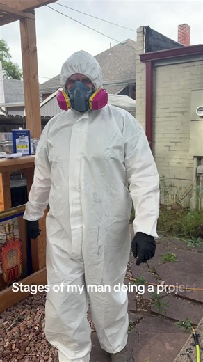 Stages of my husband doing a project