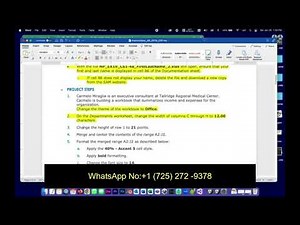 Excel Modules 1-4 SAM Critical Thinking Capstone Project 1c Tallridge Regional Medical Center
