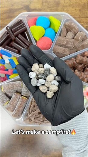 🏕️🔥Let’s make a CAMPING Candy Platter! How cute & cosy does this feel?!🔥🏕️ #shorts