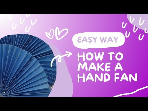 🎨 How to Make a Paper Hand Fan Step by Step