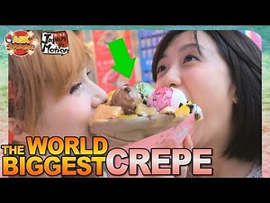 EAT THE WORLD'S BIGGEST CREPE! Must-Try Harajuku sweets, crepe and ice cream