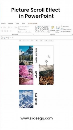 Picture Scroll effect in PowerPoint #slideegg
