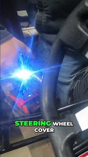 Go-Kart Steering Wheel Install: DIY Garage Guide! #shorts