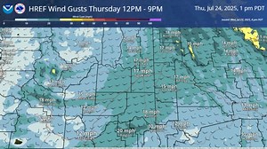 6.4K views · 11 reactions | WINDS BRING ELEVATED FIRE WEATHER CONDITIONS FOR TODAY & FRIDAY: Officials say to use caution today and Friday as breezy winds, warm temperatures, and dry conditions return the Inland NW. Here is a National Weather Service model of the projected wind gusts for today between noon and 9 p.m. | Dailyfly News | Facebook