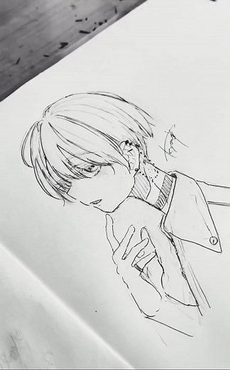 きれいな男の子のイラストメイキング