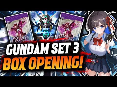 This set kinda RULES! Gundam Card Game GD03 Steel Requiem Booster Box Opening
