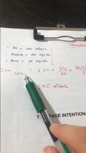 Serum Osmolar Gap (OG) #doctor #nurse #lab