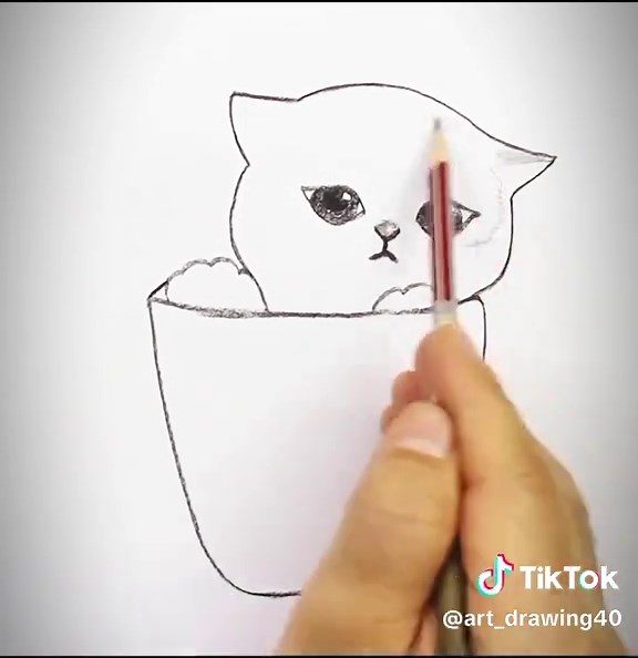 Easy Step-by-Step Cute Cat Drawing Tutorial