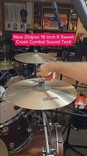 New Zildjian K Sweet Crash Cymbal Sound Test! #drums #drumming #drummer