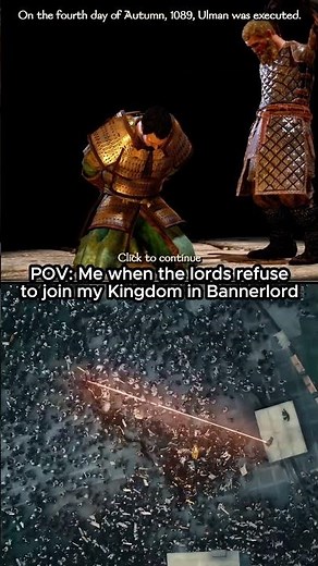 POV: Me when the lords refuse to join my Kingdom in Bannerlord #mountandblade