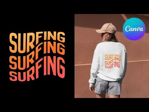 Wavy Groovy Gradient Text in Canva - Easy Retro Effect Tutorial! 🌊