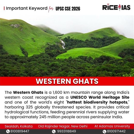 Western Ghats 🌿 | Most Important Environment Topic for UPSC 2026