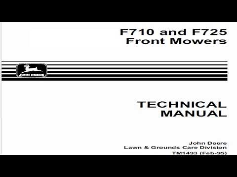 John Deere F710 and F725 Front Mowers Service Manual