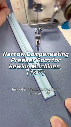 Narrow Compensating Presser Foot for Sewing Machines.