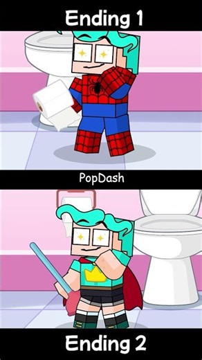 Rory Became Spider-Man In The Bathroom… But His New Powers Led To Chaos! #minecraft #shorts