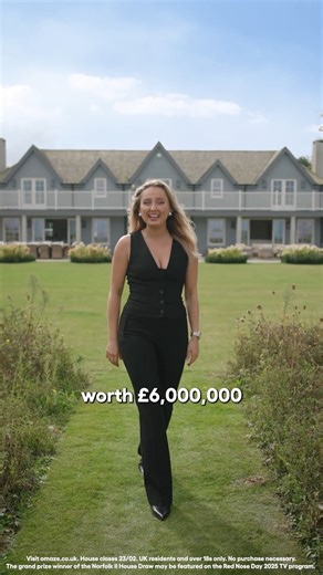 💖 Love is in the air at the Omaze Norfolk House 💖 Last Chance Early Bird Offer BELOW 👇 What’s not to love about this coastal dream home? The pool? The tennis court? Or maybe the fact that this is our BIGGEST Prize Draw EVER—raising money for Comic Relief? 🔴 And if you enter by MIDNIGHT, TONIGHT, you'll also be entered in our Early Bird Prize Draw for your chance to win a Porsche 911 Carrera and £100,000 in cash? 🏎💰 Enter now and get 15 extra entries with every purchase* 👉 https://goto.oma