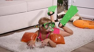 Girl Underwater Mask Flippers Swimming Room Stock Footage Video (100% Royalty-free) 31376353 | Shutterstock