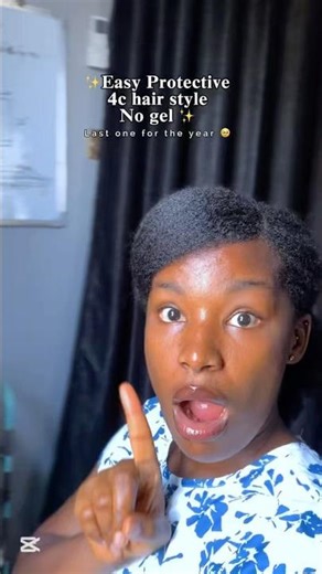 Easy 4C Protective Hairstyle (NO GEL) | Low Manipulation Style for Hair Growth #NoGelHairstyle