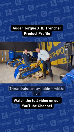 Our XHD Trencher is built for demanding trenching jobs! 💪 Compatible with excavators & skid steers and designed to dig deeper with ease. 🎥 Watch the full breakdown with Paul & Bryn. Link in bio #AugerTorque #Trencher #Trenching #Attachments #Excavator #SkidSteer | Auger Torque UK and Europe