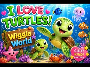🐢 I Love Turtles! 💚 | Fun Turtle Song for Kids | Sing, Dance & Learn | Wiggle World