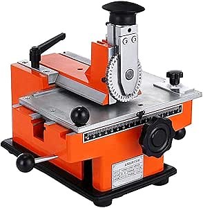 Nameplate Metal Label Stamping Machine Semi-Automatic Embosser Printing Machine Dog Tag Printer (2mm Character Wheel)