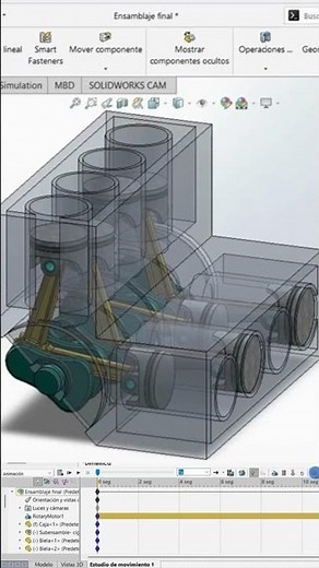 SolidWorks Motion Study - How to animate assemblies #solidworks #assembly